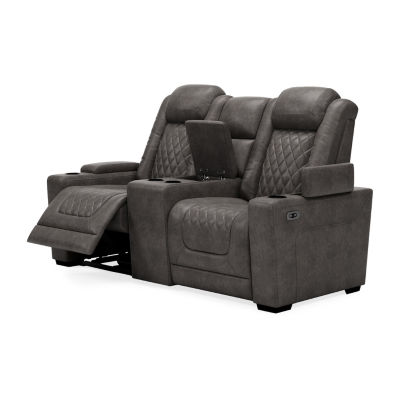 Signature Design By Ashley® HyllMont Dual Power Reclining Loveseat with Console