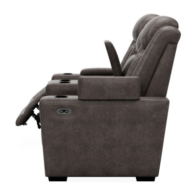 Signature Design By Ashley® HyllMont Dual Power Reclining Loveseat with Console