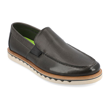 Vance Co Dallas Mens Moc Closed Toe Loafers, 11 Medium, Gray
