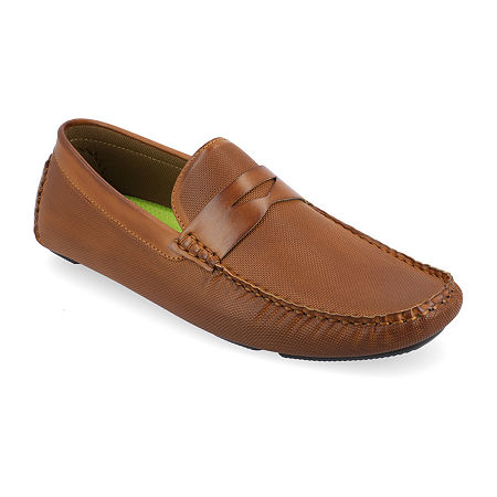 Vance Co Isaiah Mens Square Loafers, 12 Medium, Brown