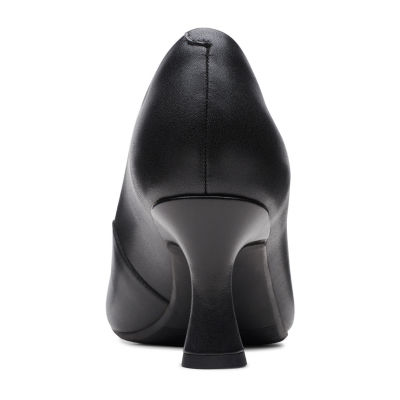 Clarks Katleyna Gem Womens Round Closed Toe Flared Heel Pumps