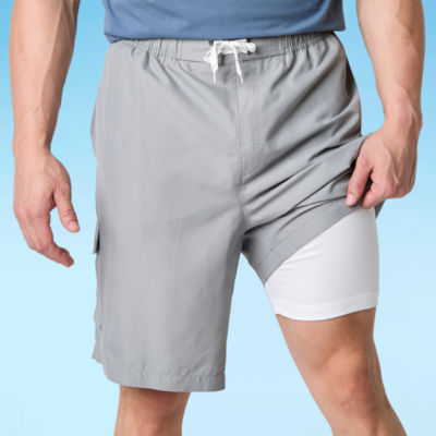 St. John's Bay Mens Lined Swim Shorts Big and Tall
