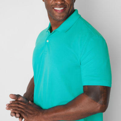 St. John's Bay Dexterity Big and Tall Mens Classic Fit Easy-on + Easy-off Adaptive Short Sleeve Polo Shirt