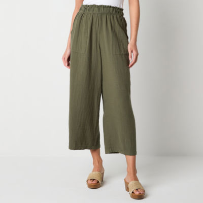 a.n.a Womens Mid Rise Straight Pull-On Pants