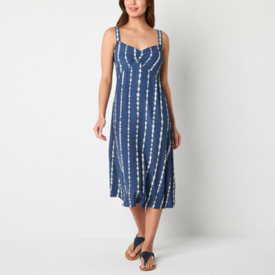 a.n.a Sleeveless Striped Maxi Dress