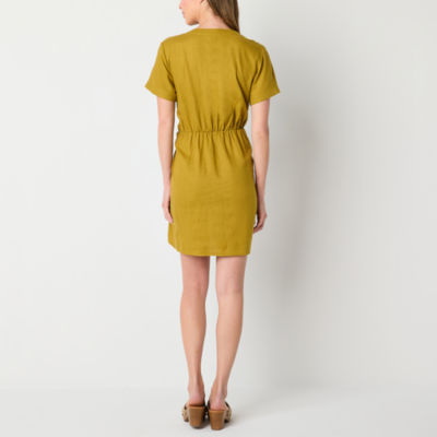 a.n.a Womens Short Sleeve Wrap Dress