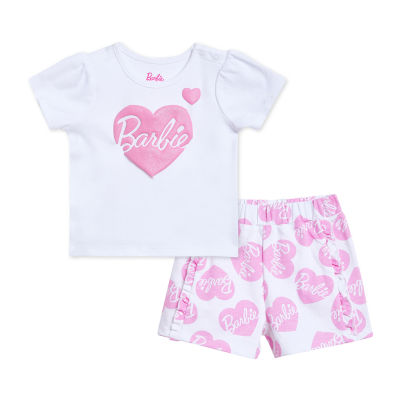 Baby Girls Barbie 2-pc. Short Set