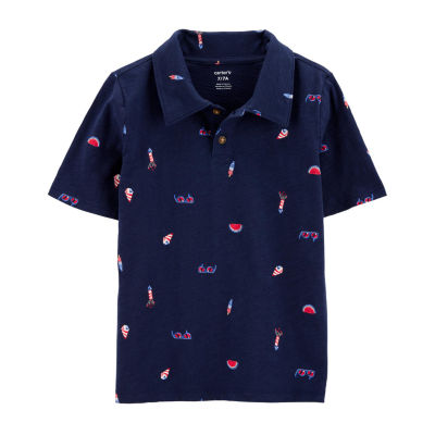 Carter's Little & Big Boys Americana Short Sleeve Polo Shirt