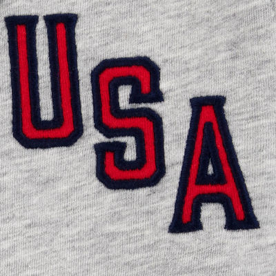 Carter's Americana Toddler Boys V Neck Short Sleeve Fitted Regular Fit Button-Down Shirt