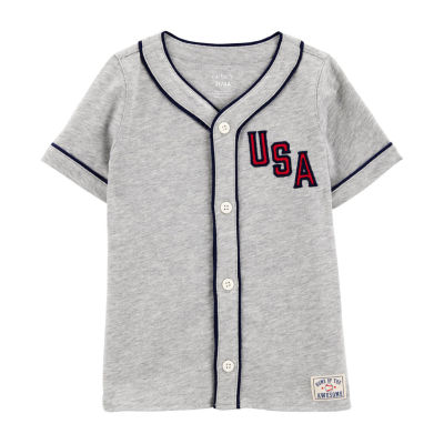 Carter's Toddler Boys Americana Short Sleeve Button-Down Shirt