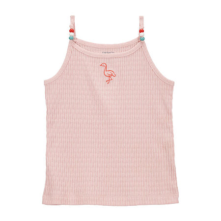 Carter's Toddler Girls Round Neck Tank Top, 2t, Pink