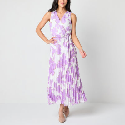 Studio 1 Womens Sleeveless Floral Maxi Dress