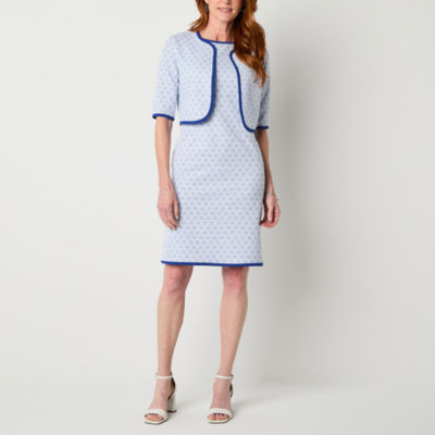 Perceptions Womens Geometric Jacket Dress
