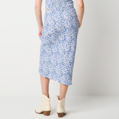 by&by Womens Juniors Mid Rise Maxi Skirt