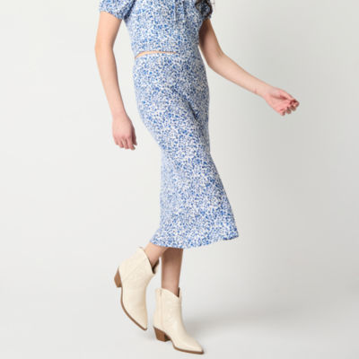 by&by Womens Juniors Mid Rise Maxi Skirt