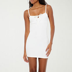 Arizona Womens Sleeveless Babydoll Dress Juniors