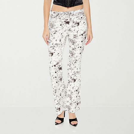Forever 21 - Juniors Animal Print Womens Low Rise Flare Leg Jean