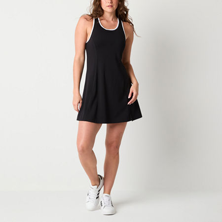 Xersion EverRestore Womens Sleeveless Tennis Dress, Large, Black
