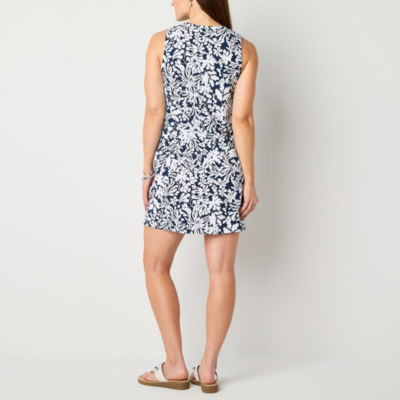 St. John's Bay Womens Sleeveless Shift Dress