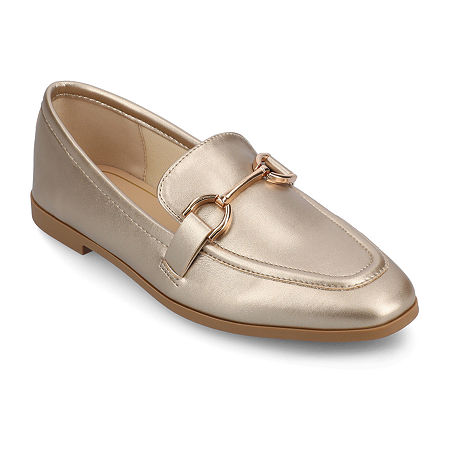 Journee Collection Womens Mizza Square Loafers, 8 Medium, Beige