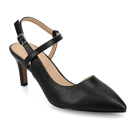 Journee Collection Womens Scipio Pointed Closed Toe Stiletto Heel Pumps, 10 Medium, Black