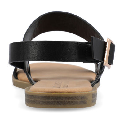 Journee Collection Womens Lavine Slingback Strap Flat Sandals