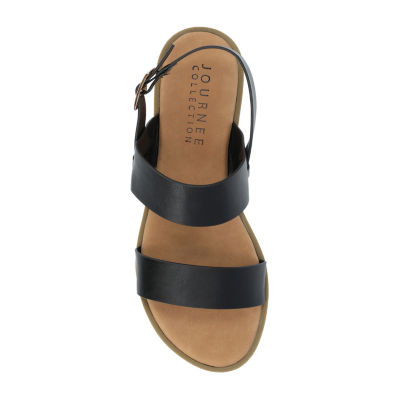 Journee Collection Womens Lavine Slingback Strap Flat Sandals
