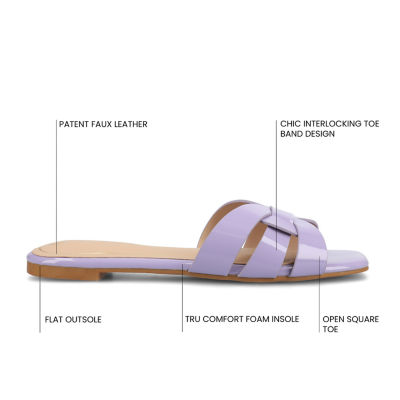 Journee Collection Womens Arrina Flat Sandals