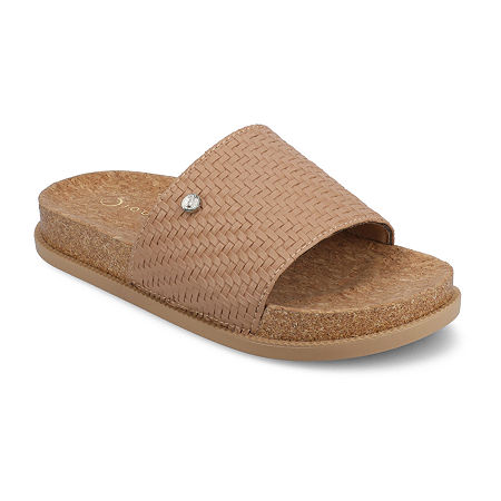 Journee Collection Womens Sheena Flat Sandals, 8 Medium, Brown