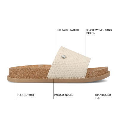 Journee Collection Womens Sheena Flat Sandals
