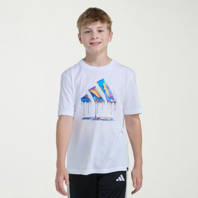 adidas Big Kid Boys Crew Neck Short Sleeve Regular Fit Graphic T-Shirt