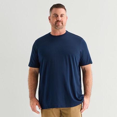 St. John's Bay Super Soft Mens Crew Neck Short Sleeve Quick Dry Big and Tall T-Shirt, 5x-large Tall, Blue