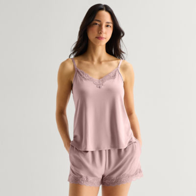 Ambrielle Womens V Neck Sleeveless Pajama Top