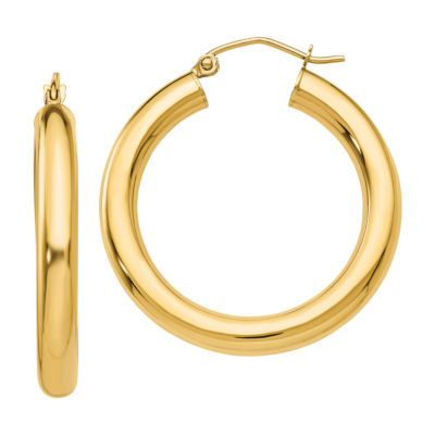 14K Gold 30mm Round Hoop Earrings - JCPenney