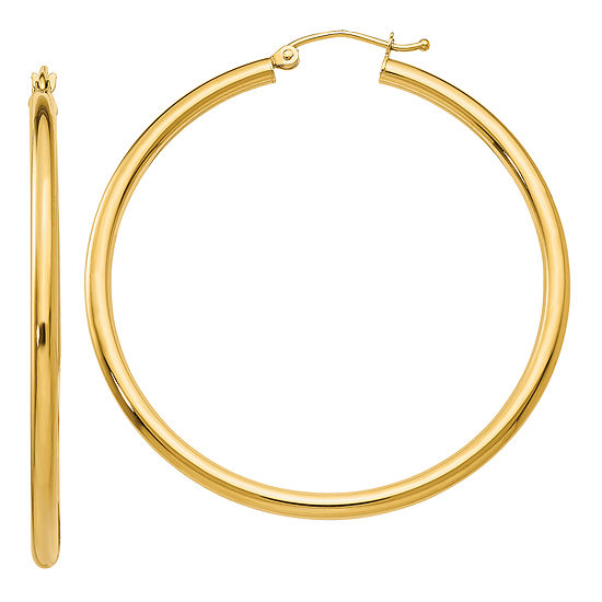 14K Gold 45mm Round Hoop Earrings - JCPenney