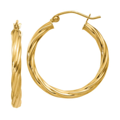 14K Gold 20mm Round Hoop Earrings - JCPenney