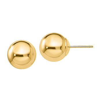 10mm 2mm Premium 14K Gold Ball Stud Earrings 