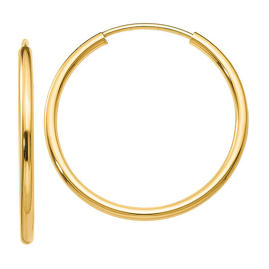 14K Gold 21mm Round Hoop Earrings - JCPenney