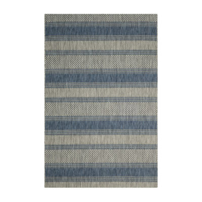 Safavieh Courtyard Collection Jessy Stripe Indoor/Outdoor Area Rug