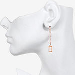 Bijoux Bar Linear Rectangular Drop Earrings