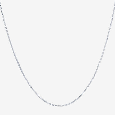 Silver Reflections Pure Silver Over Brass Box Chain Necklace, One Size