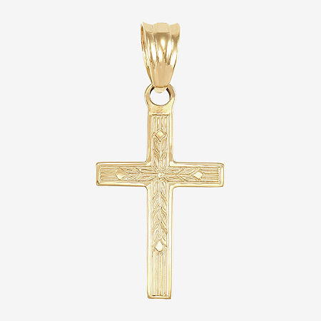 Religious Jewelry Unisex Adult 14K Gold Cross Pendant, One Size