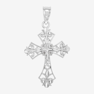 Religious Jewelry Unisex Adult 14K Gold Cross Pendant
