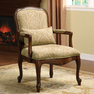 Phaeton Wooden Upholstered Armchair