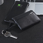 Ine Luxurious Aluminum & Leather Recycled 4 RFID Card Slot 3,000mAH Power Wallet