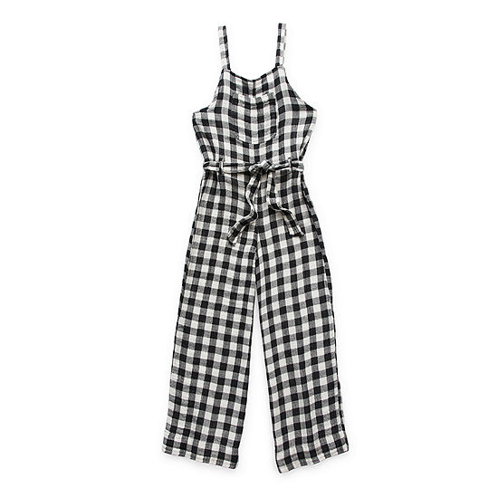 Thereabouts Little & Big Girls Sleeveless Belted Jumpsuit