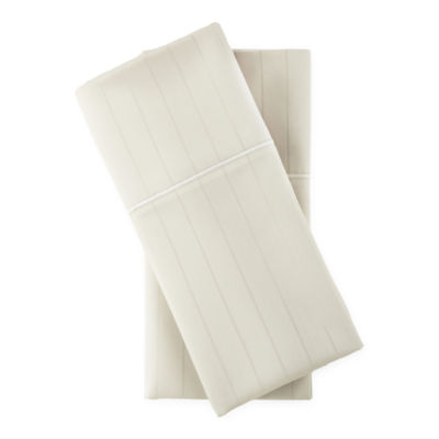 Liz Claiborne 600TC Cotton Sateen Dobby Stripe Wrinkle Free Sheet Set