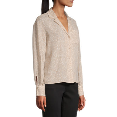 Worthington Womens Long Sleeve Regular Fit Button-Down Shirt