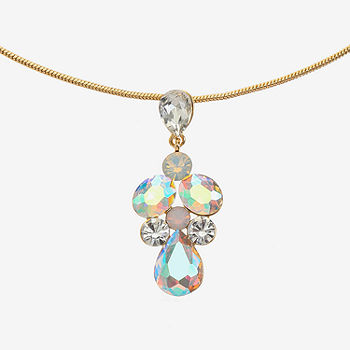 Disney Treasures Mickey Mouse Aquamarine & Diamond Necklace Sterling Silver  17