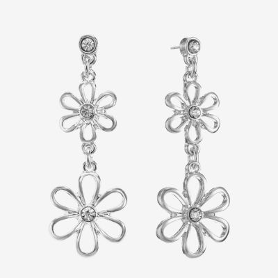 Liz Claiborne Flower Drop Earrings